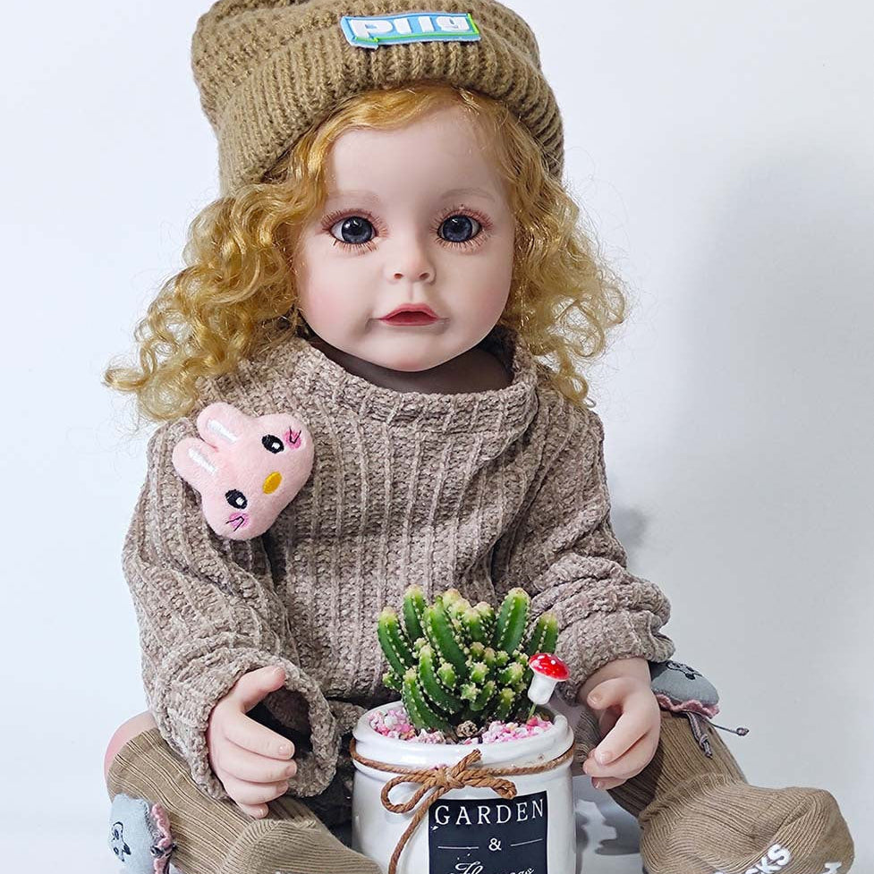 22 Inch Sound‑Sensor Reborn Doll with Full Vinyl & Cloth Body Versions, Engaging Playmate for Children and Adult Collectors for Special Occasions