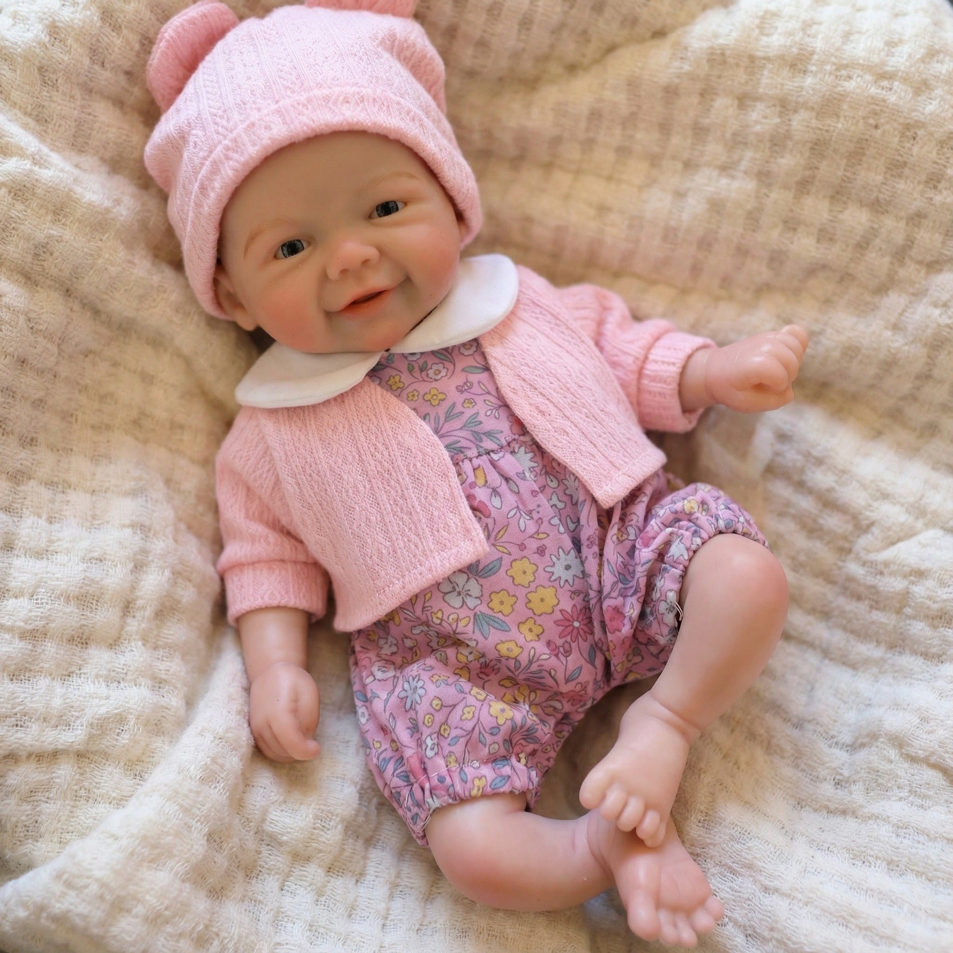 12 inch one-piece floral costume simulation doll Silicone Rebirth Doll