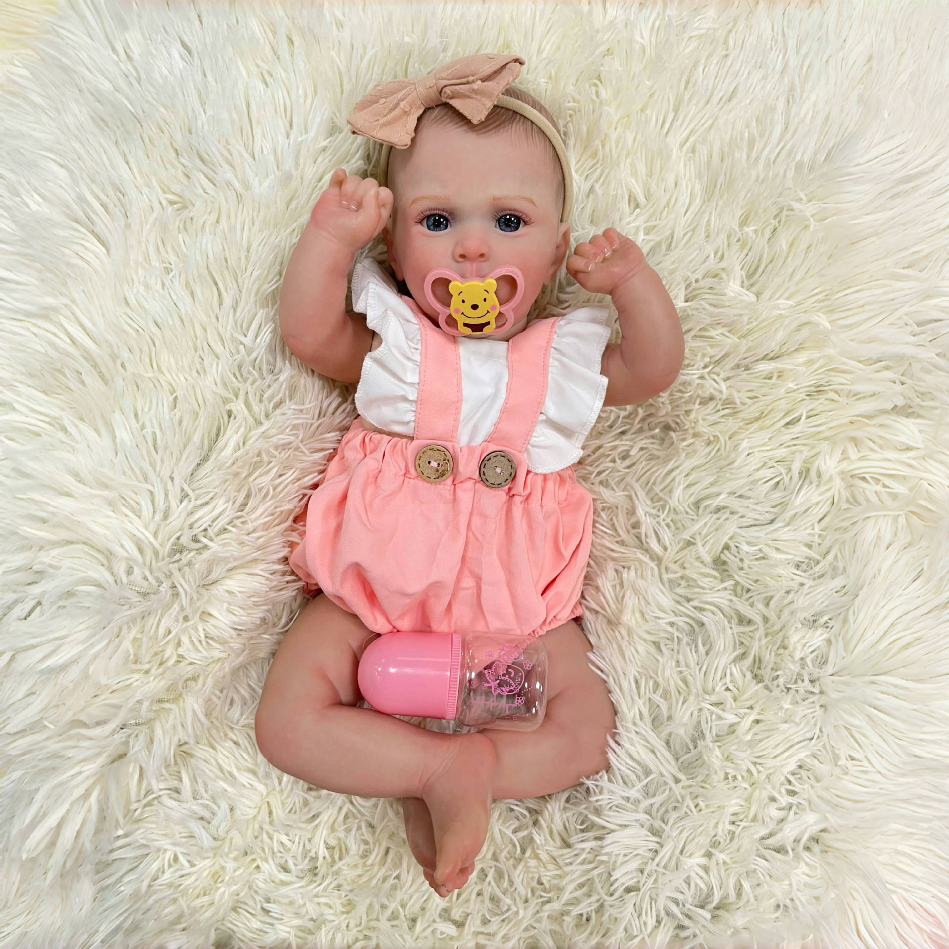 19Inch Realistic Reborn Baby Doll with Cloth Body Handcrafted Newborn Doll Gift Toy for Little Girls Collectors