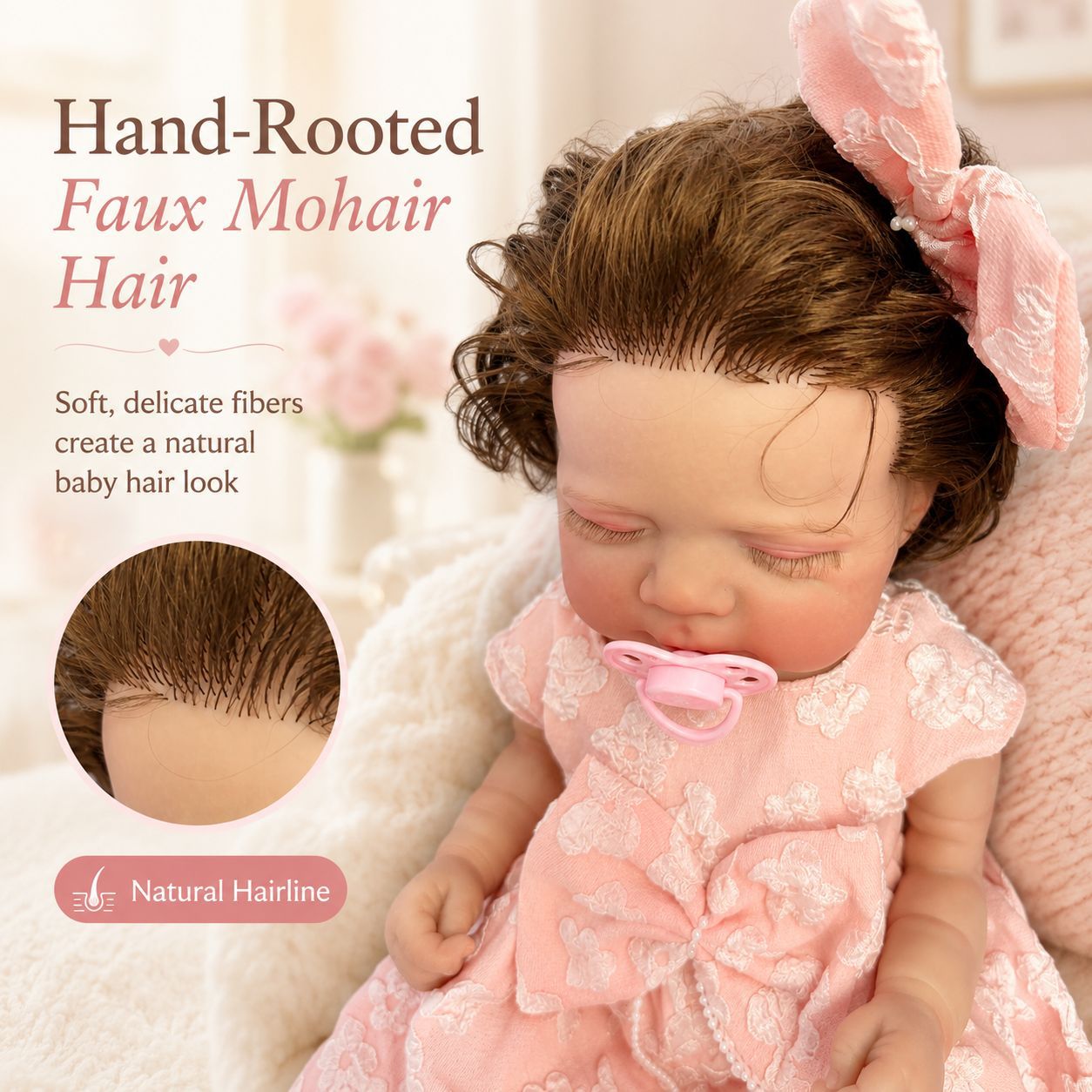 Lifelike 18 Inch with Full Vinyl Reborn Style Doll, Flexible Limbs, Great Gift for Festive Moments and Birthday Celebrations