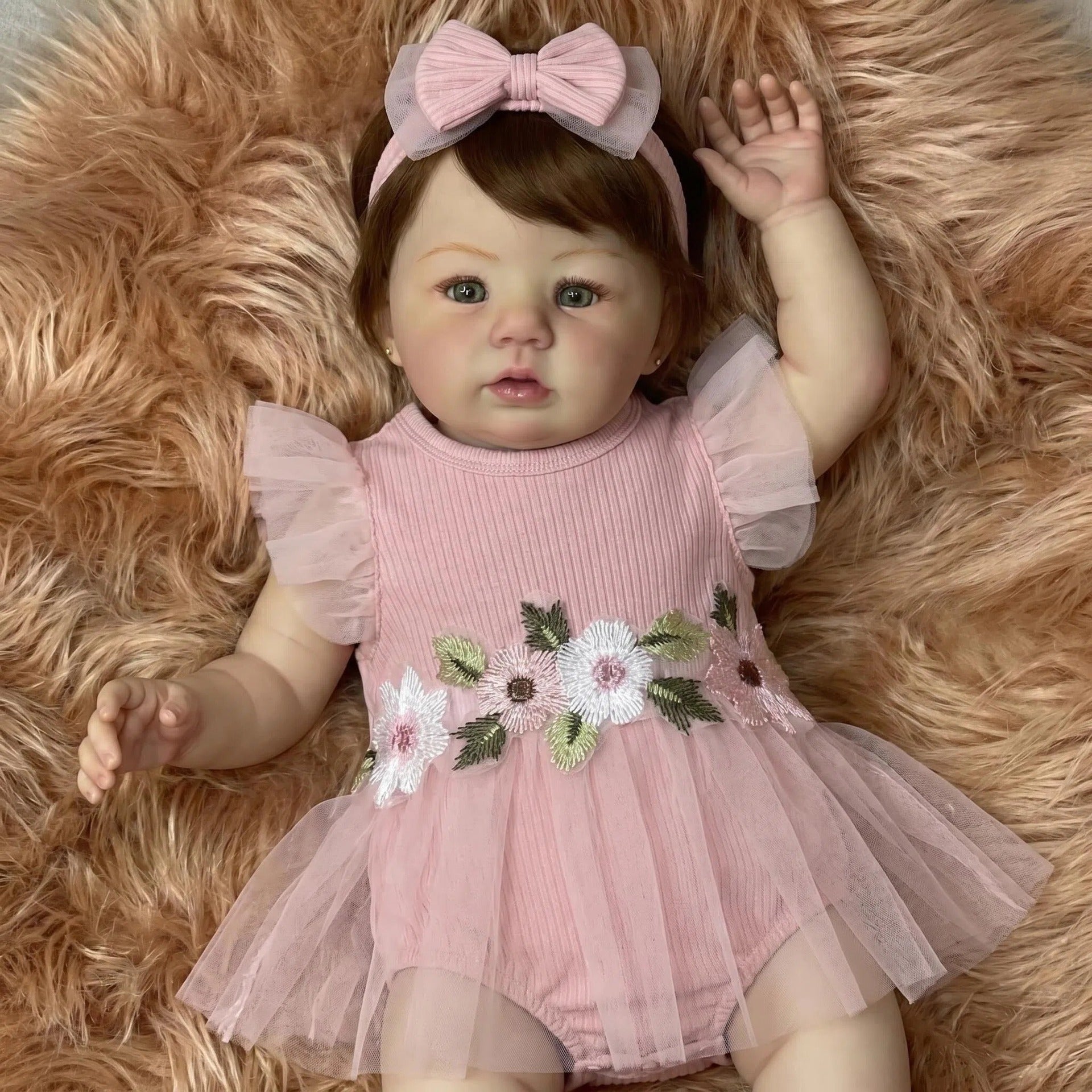 19 Inch Full Vinyl Reborn Baby Doll, Lifelike Poseable Infant Doll For Kids Role Play & Adult Emotional Comfort, Premium Gift Option For Birthday Parties, Seasonal Holidays & Baby Shower Celebrations