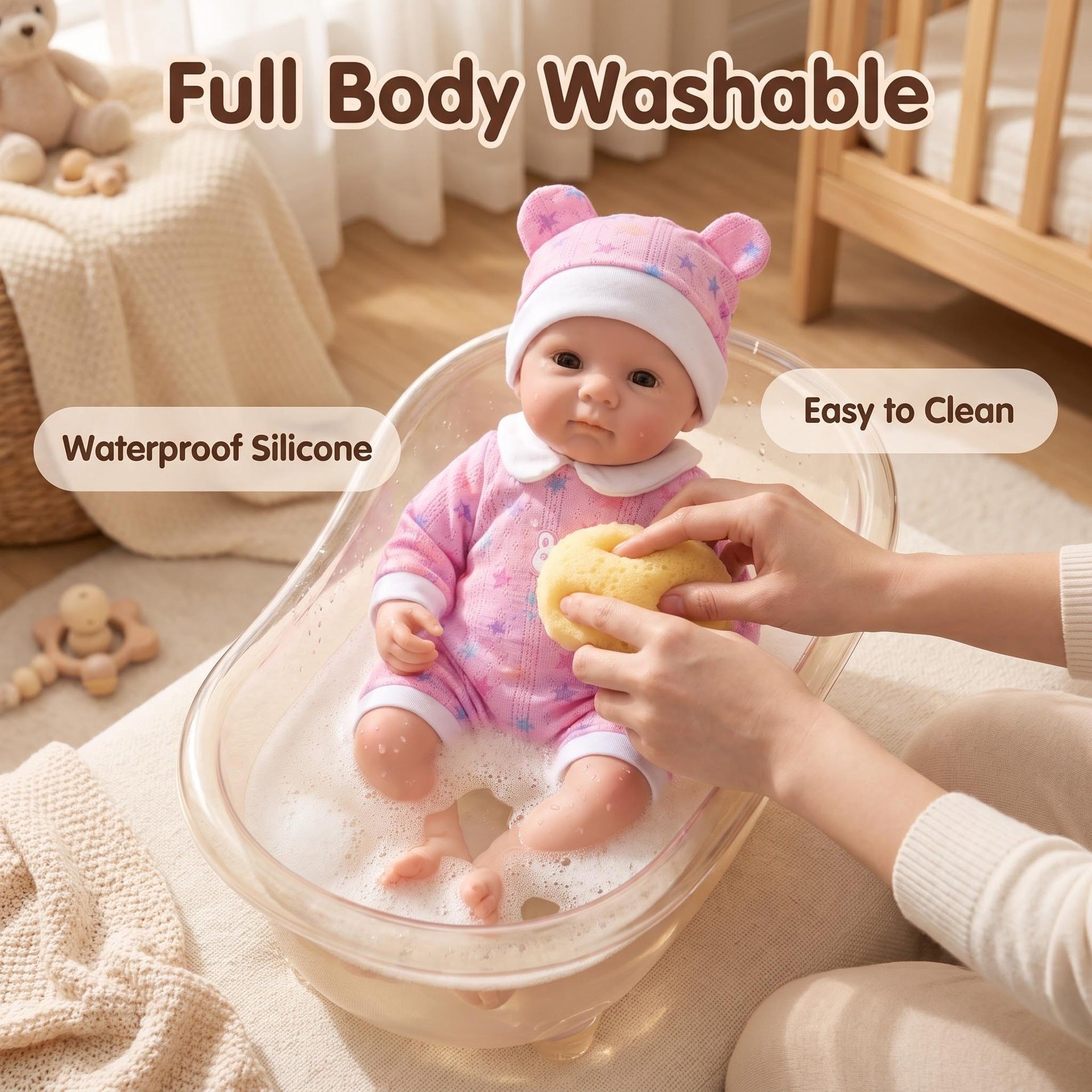 12 Inch Full Silicone Lifelike Baby Doll, Fun Interactive Play Experience, Ideal Keepsake for Kids and Adult Doll Collectors