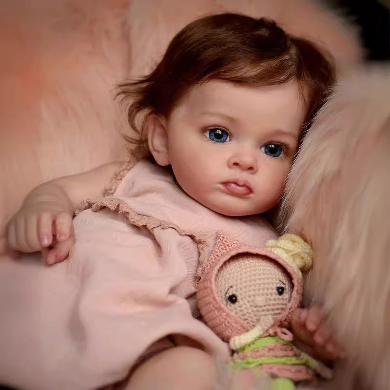 22inch Reborn Newborn Baby Dolls Real Look Toddler with Full vinyl Body Girl for gifts