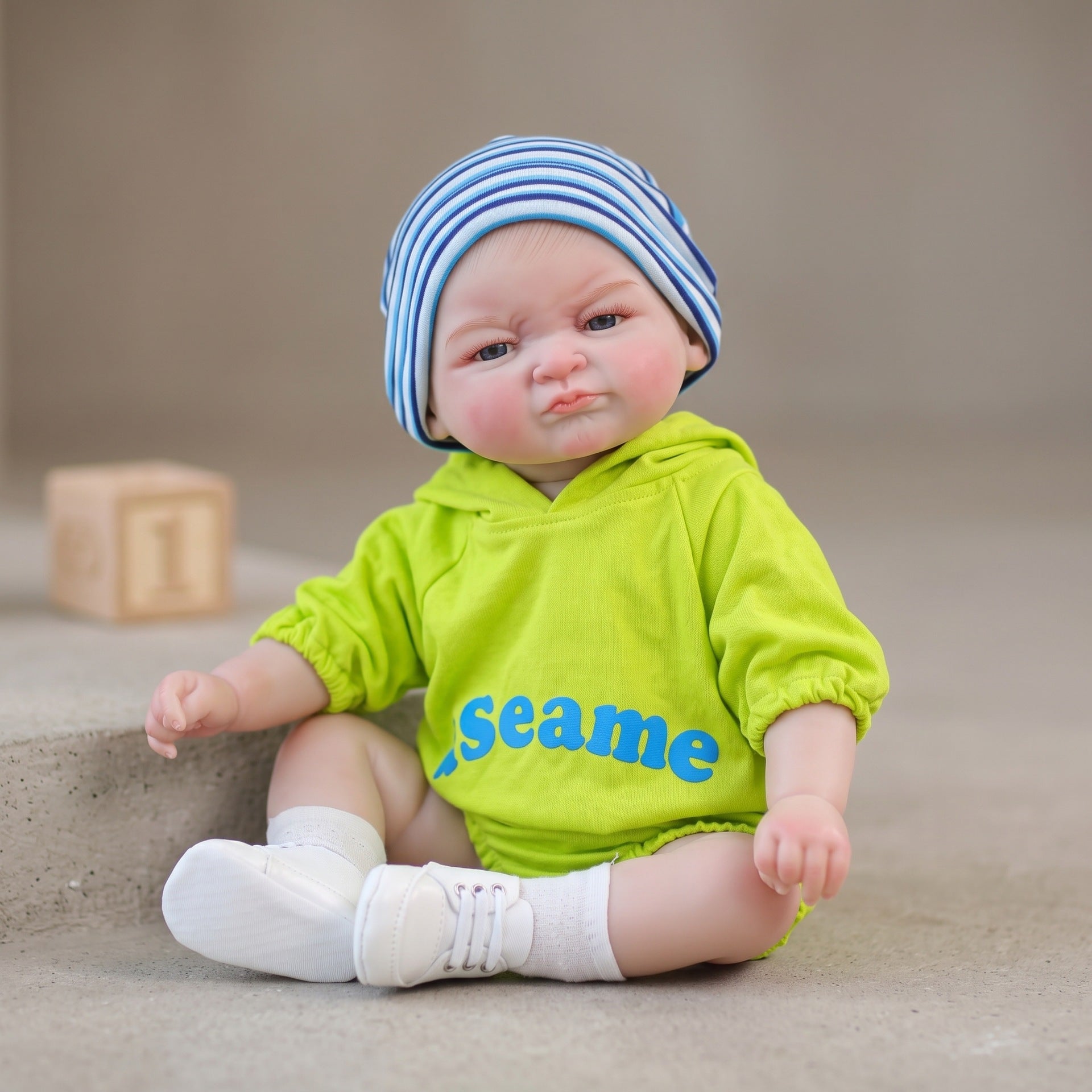 24 inch Hand-painted hair craft reborn baby with Full Vinyl Body children's play house holiday gift collection