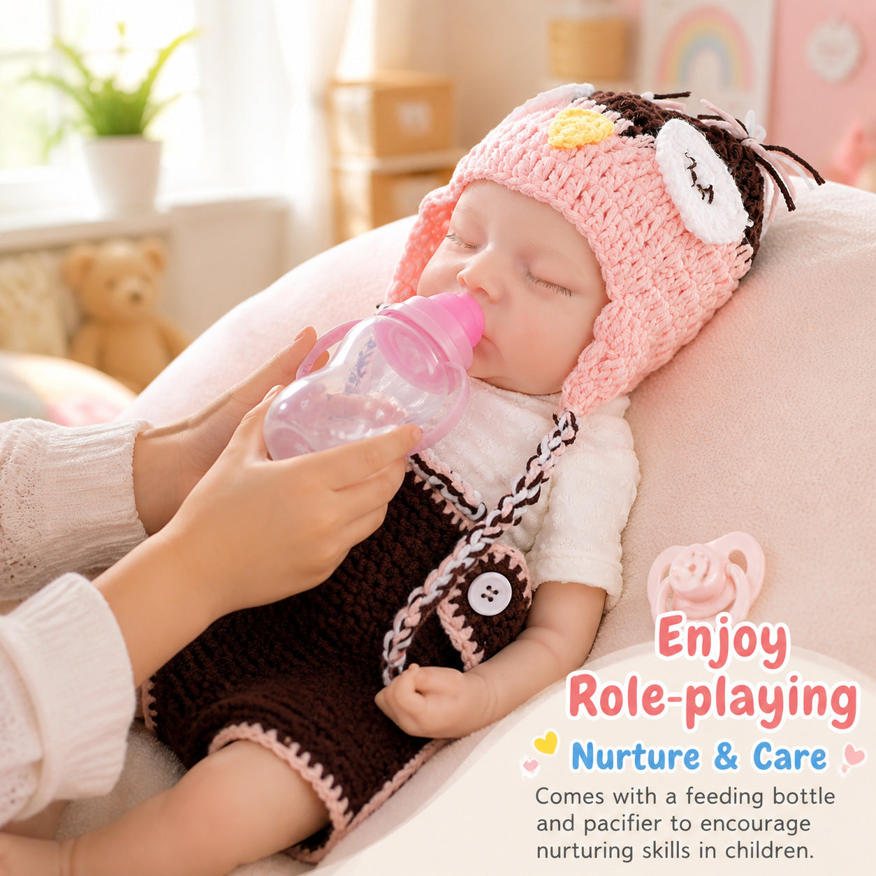 17 Inch Handmade Lifelike Reborn Doll Full Solid Silicone Body Realistic Newborn Baby Play Toy Gift for Girls & Doll Collectors