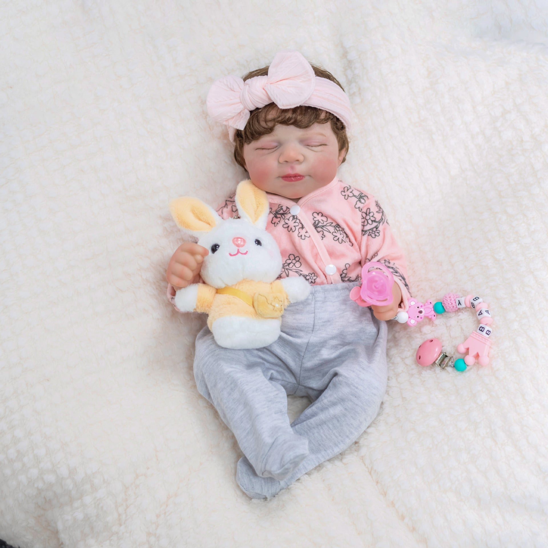 Sleeping Look 18 Inch with Full Vinyl Reborn Doll, Realistic Collectible Figure, Nice Pick for Birthday Celebrations and Holiday Gift Shopping