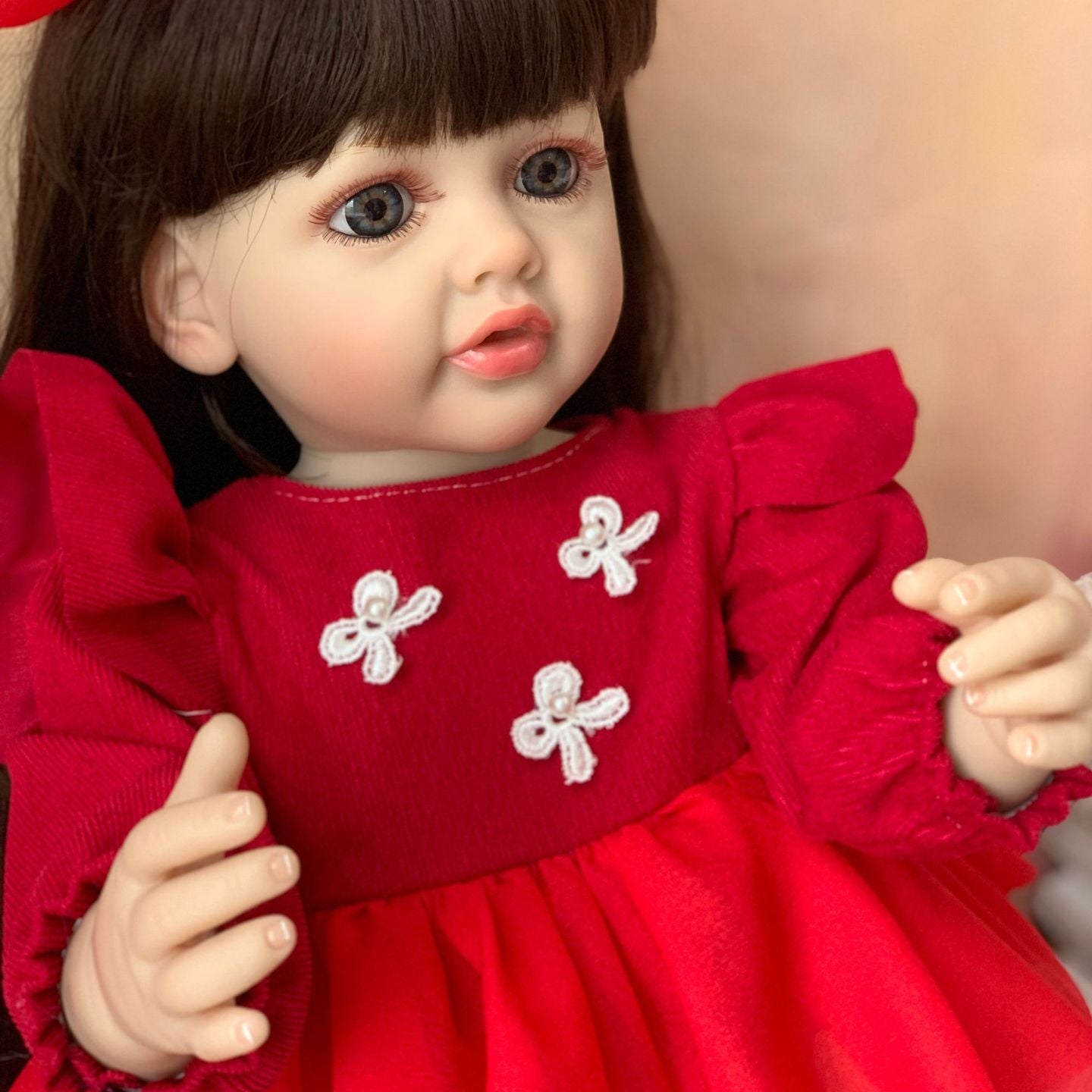 22 Inch with Full Vinyl Sound‑Sensor Reborn Doll, Interactive Companion Toy for Kids & Adults, Gift Choice for Birthdays & Holidays