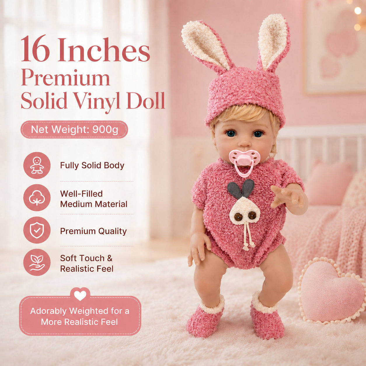 18 Inch with Full Vinyl Body Reborn Doll, Thoughtful Gift Selection for Birthday Milestones and International Holiday Occasions