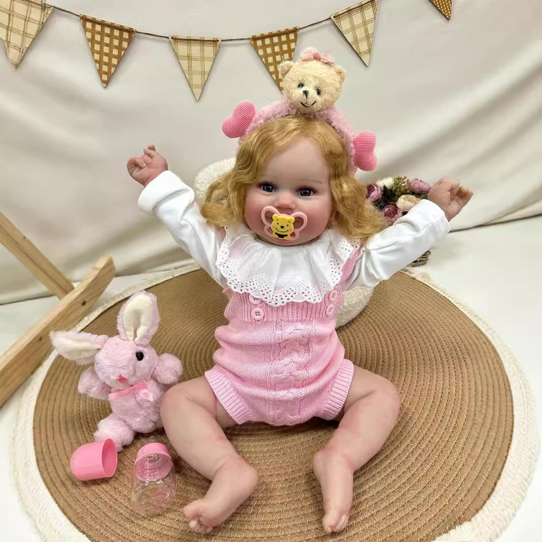 24inch Reborn baby Dolls with Cloth Body Baby Realistic Newborn Baby Doll Play Toy for Girls Children