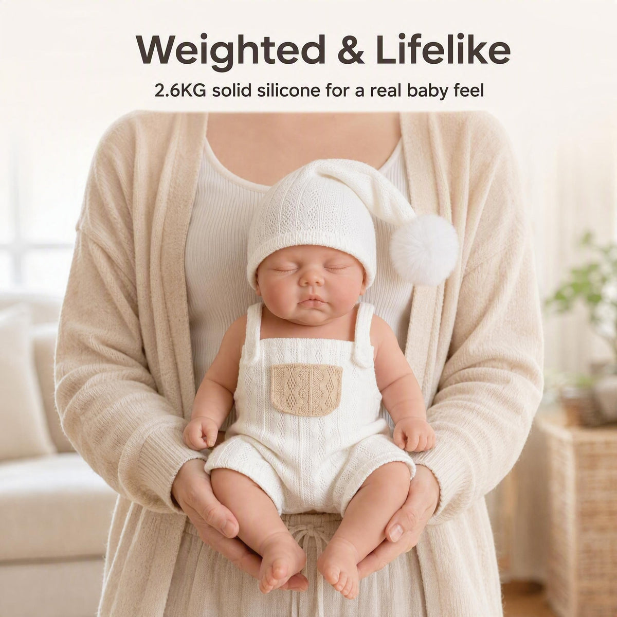 16 inch Reborn Baby Solid Silicone Body Lifelike Floppy Newborn Doll Xmas Gift
