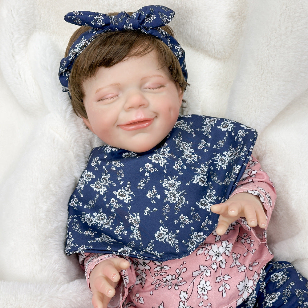 Realistic Reborn Baby Dolls, 18 inch Newborn Baby Dolls with Soft Full Body Vinyl Silicone for Girls, Lifelike Real Life Baby Dolls for 3+ Year Old Kids