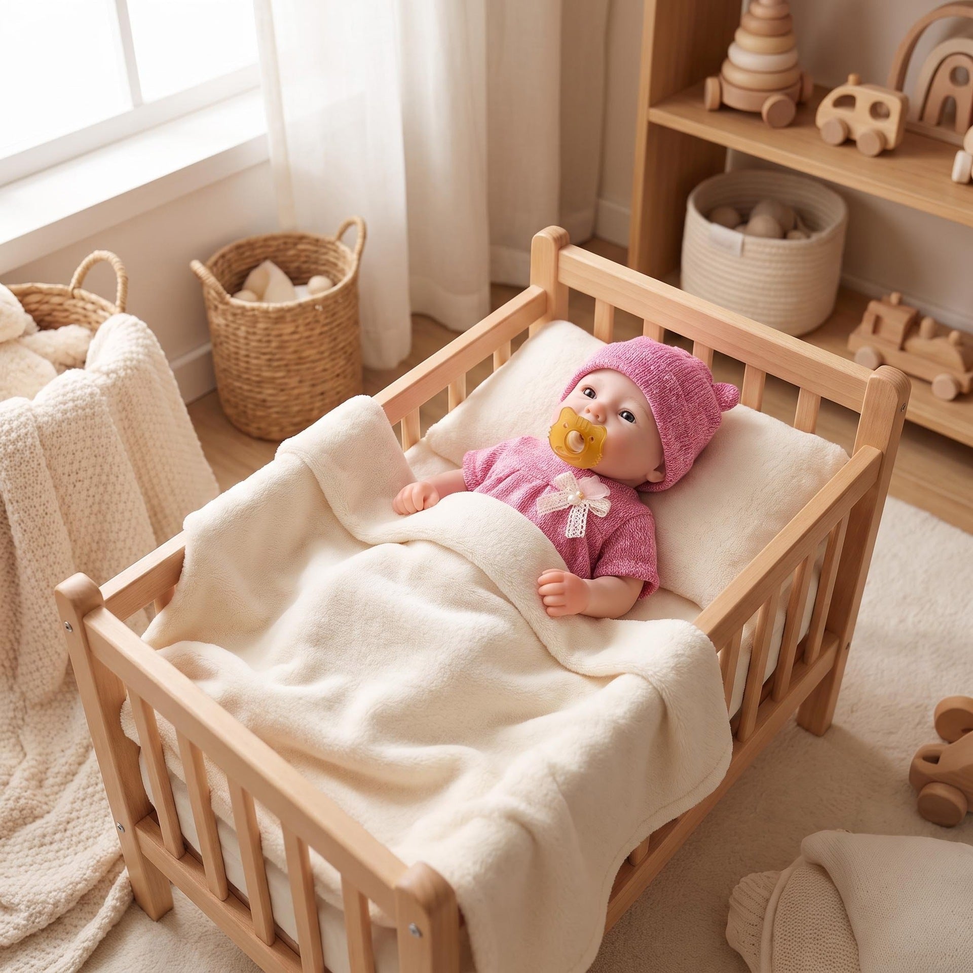 Mini‑sized 12‑Inch Full Silicone Play Doll, Charming Happy Expression, Ideal for Birthday Celebrations & Holiday Seasons