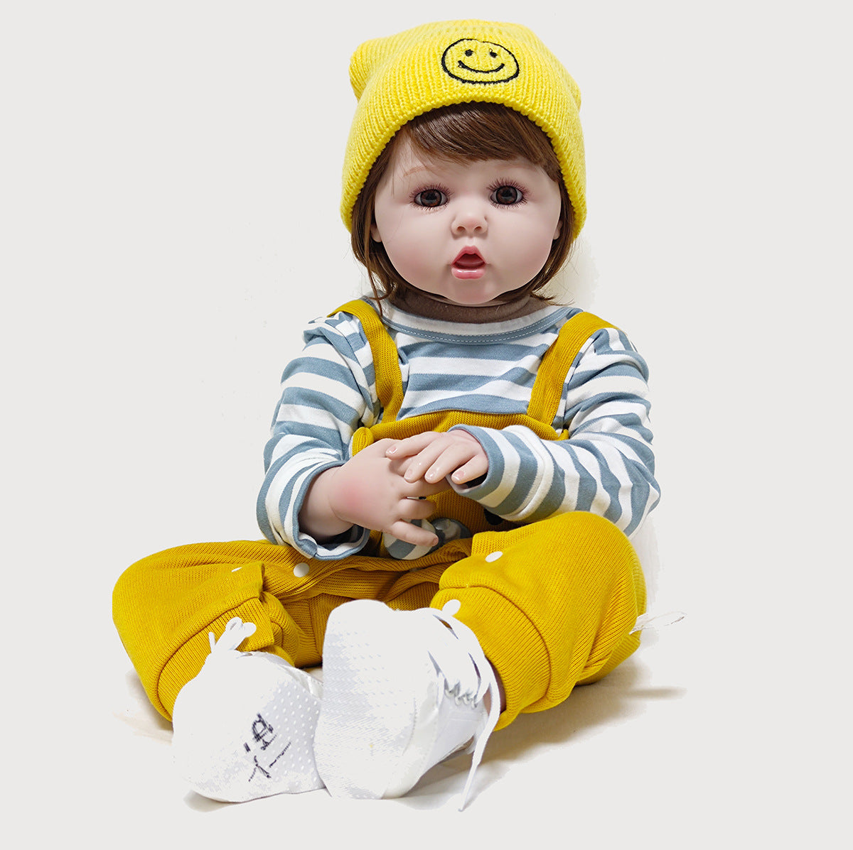 24 inch Realistic Big Eyes Reborn Doll with Cloth Body, Holiday Gift for Girls & Collectors