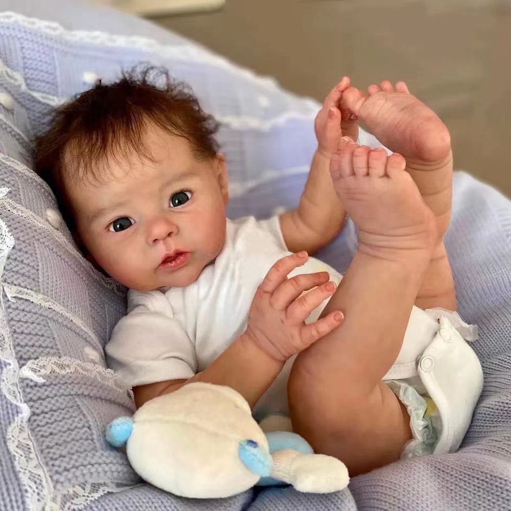 20 inch Reborn Dolls with Cloth Body Touch Soft lmplanted Hair Newborn Baby Dolls Toys for Girls Reborn Dolls