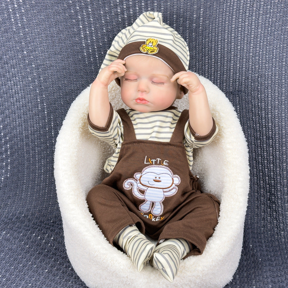 18 Inch Full Vinyl Sleeping Reborn Baby Doll, Birthday & Holiday Gift for Kids & Collectors