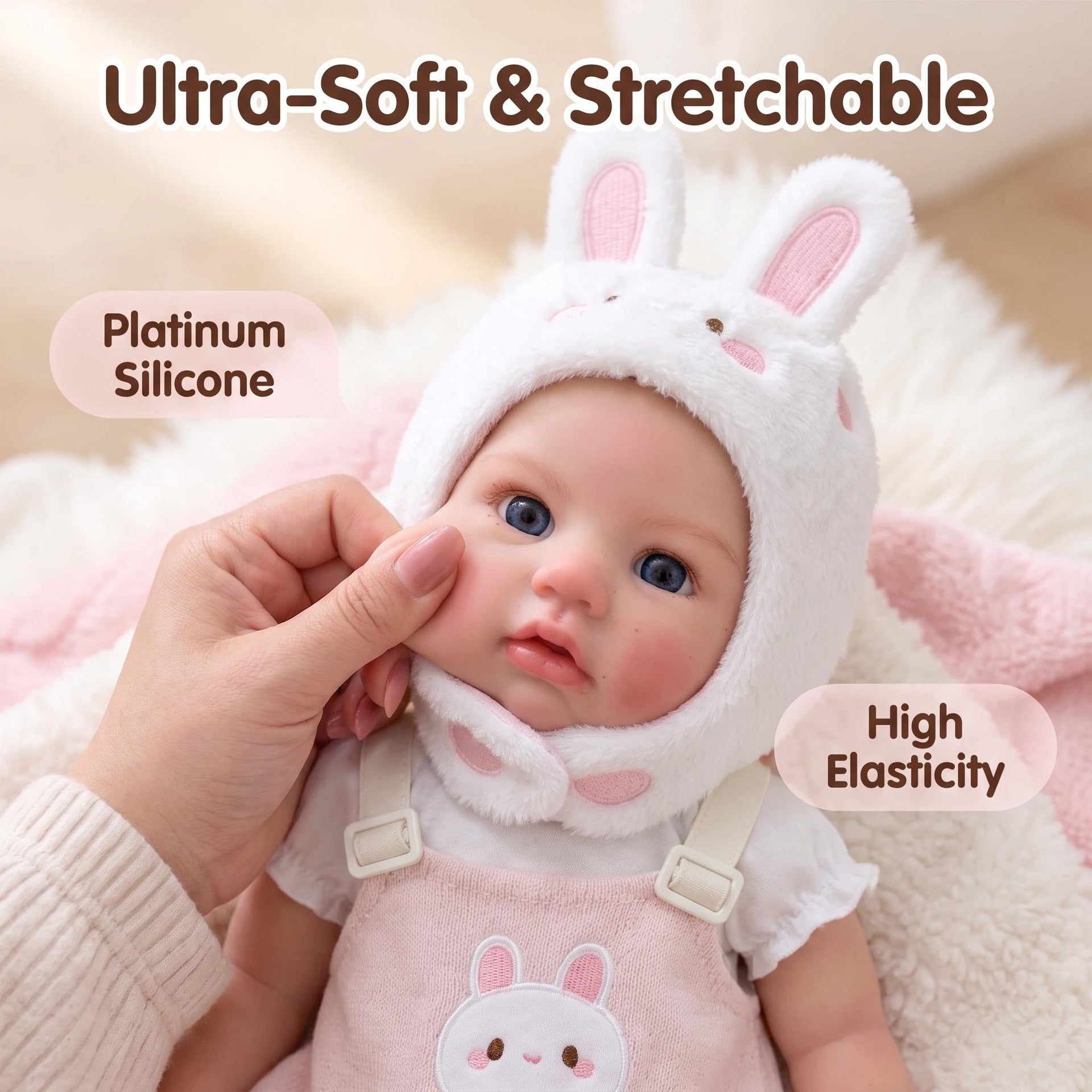 16 Inch Full Silicone Play Doll, Authentic Newborn Details, Perfect for Birthday Milestones & Holiday Seasons