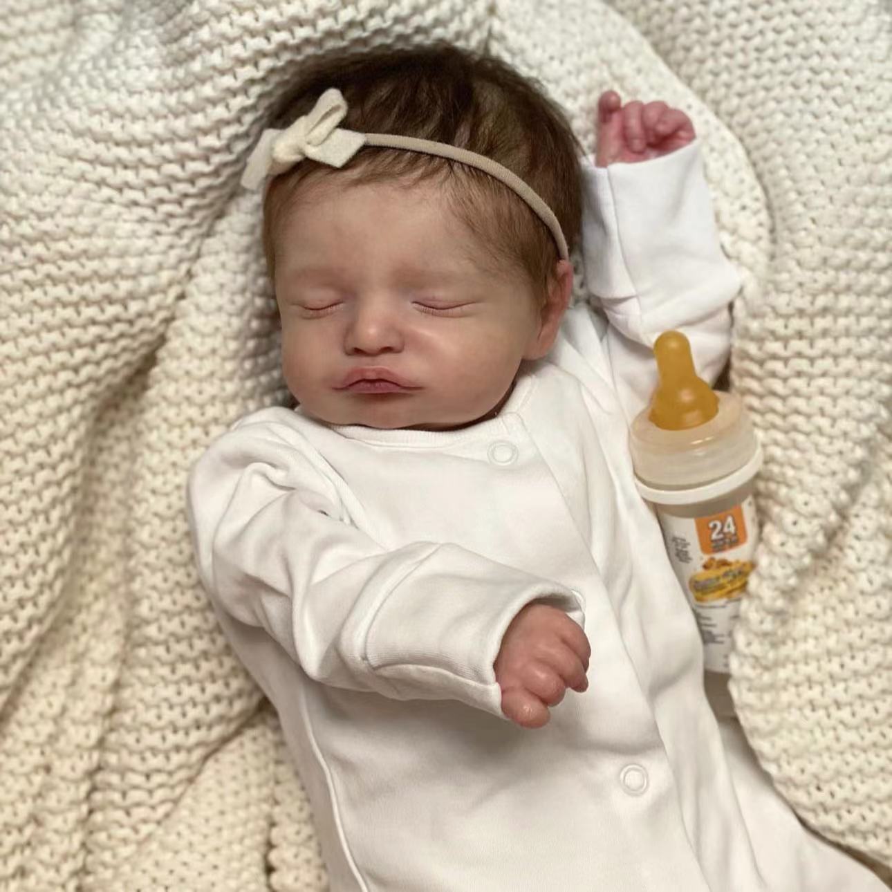 19inch Reborn Dolls with Cloth Body Touch Soft Newborn Baby Dolls Toys for Girls