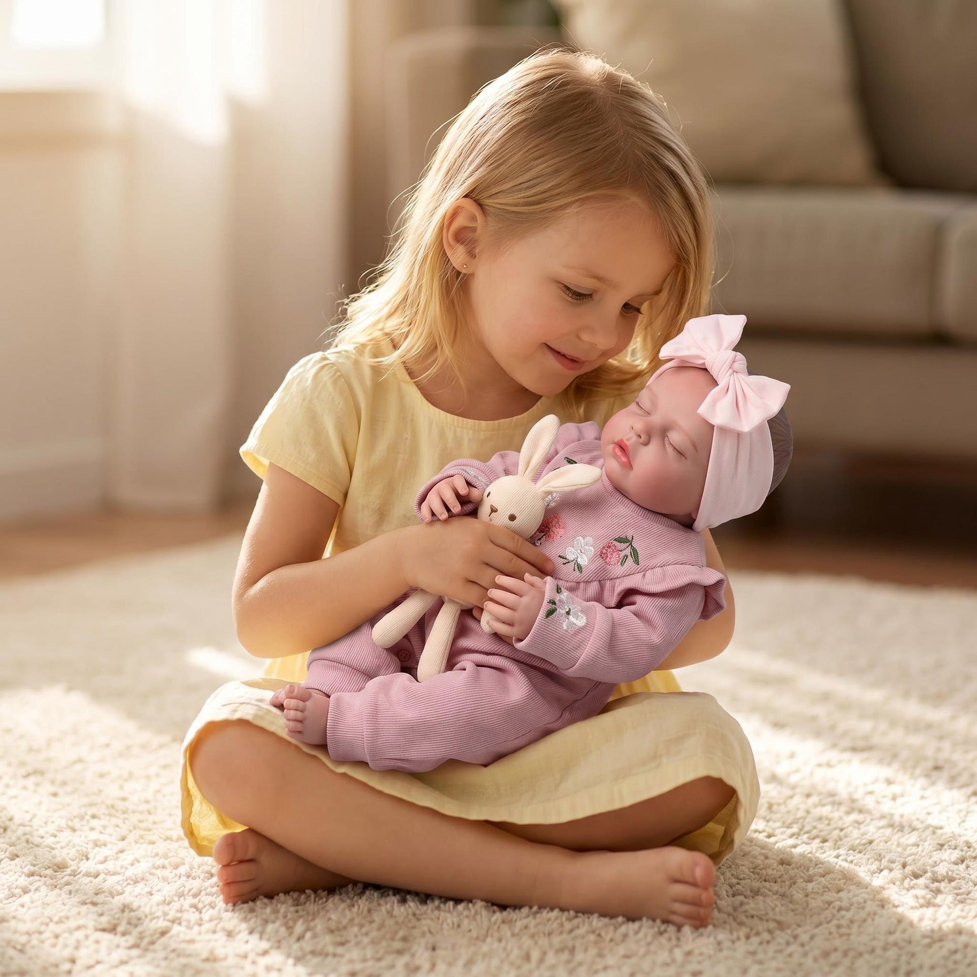 19inch with Cloth Body Doll Realistic Vinyl Limbs With, For Therapeutic Companion & Hobby Collection