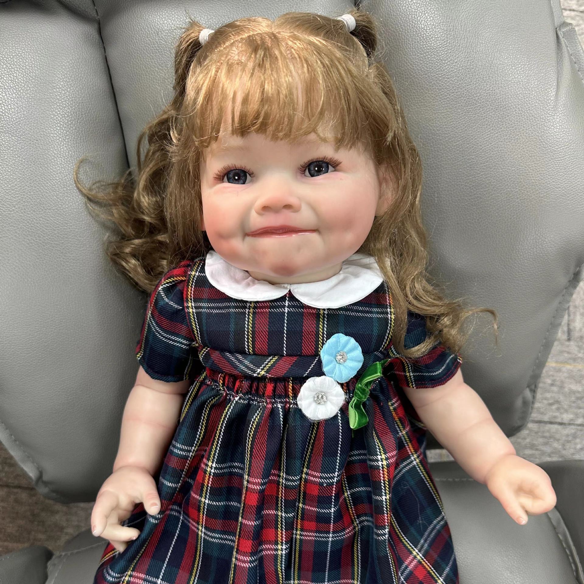 24inch Reborn Dolls with Cloth Body Touch Soft Smile Wine Nest Newborn Baby Dolls Toys for Girls Reborn Dolls