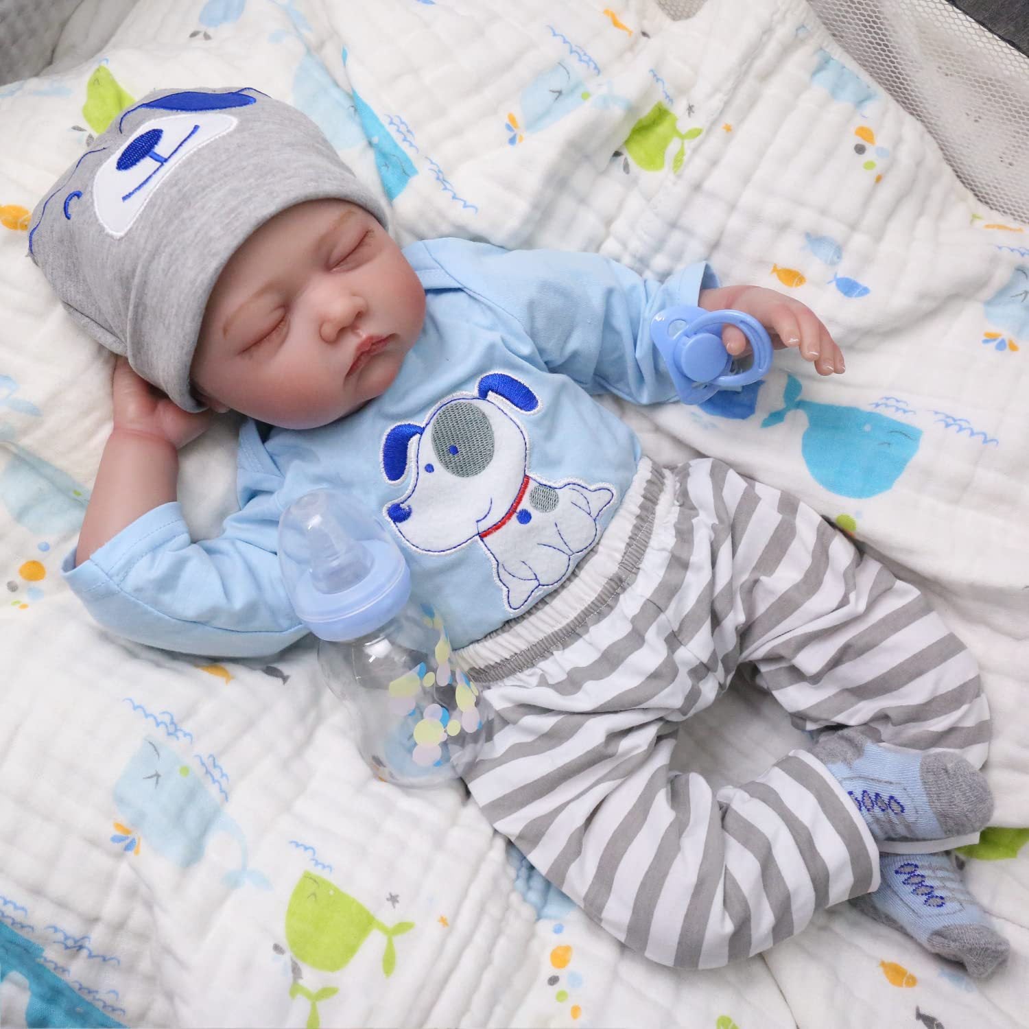 Sleeping Reborn Doll 22 inch With Cloth Body, With different styles, Festival Present Toy & Collector Gift For Girls