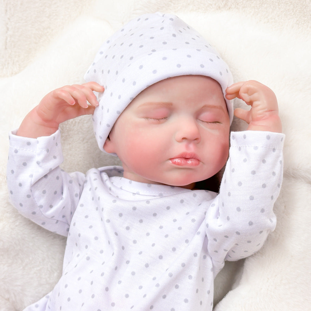 20 Inch Full Vinyl Sleeping Reborn Baby Doll, Handcrafted Realistic Features, Wonderful Holiday Gift for All Ages