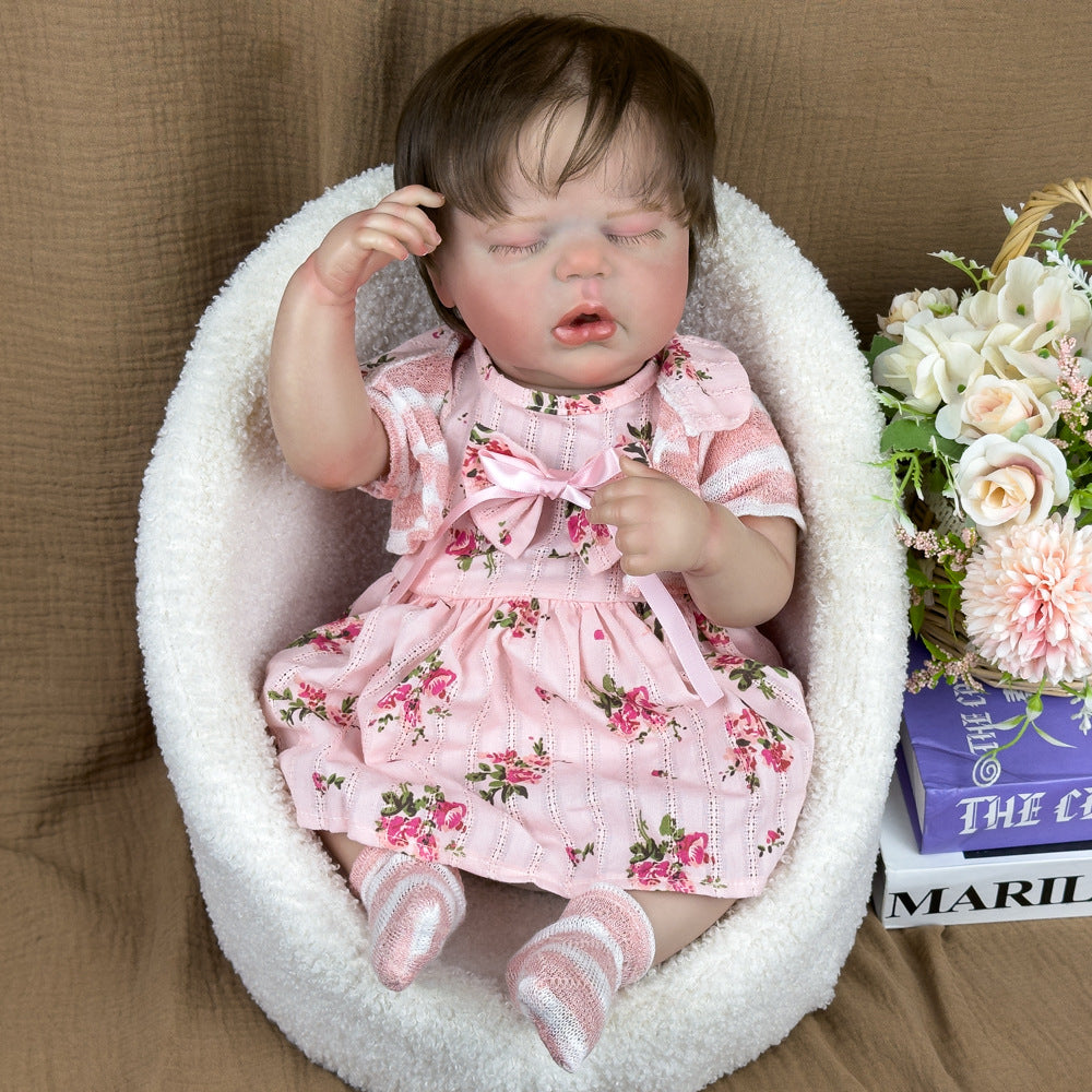20 Inch Full-Vinyl Sleeping Reborn Baby Doll, Heartfelt Present for Birthdays and Holiday Celebrations