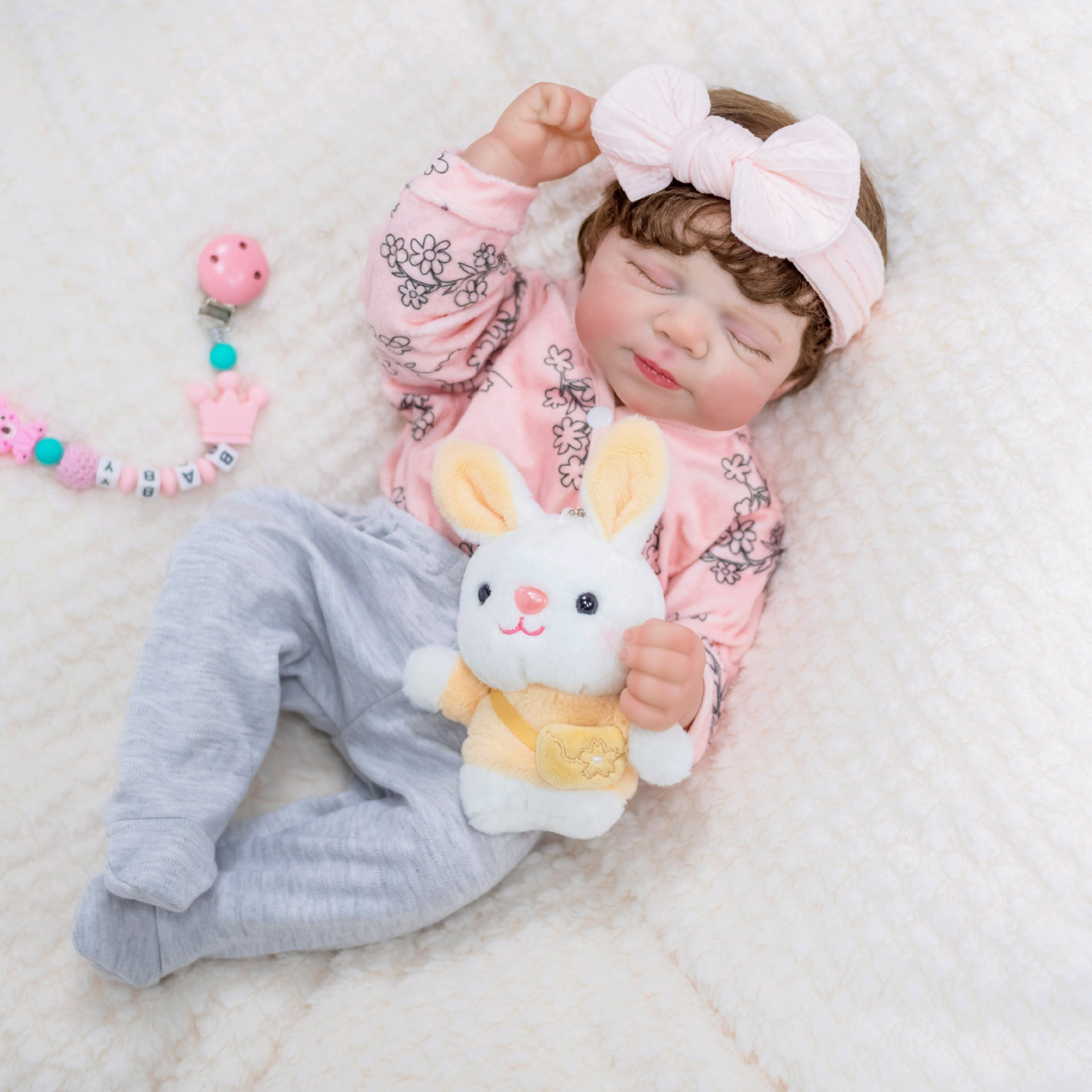 Sleeping Look 18 Inch with Full Vinyl Reborn Doll, Realistic Collectible Figure, Nice Pick for Birthday Celebrations and Holiday Gift Shopping