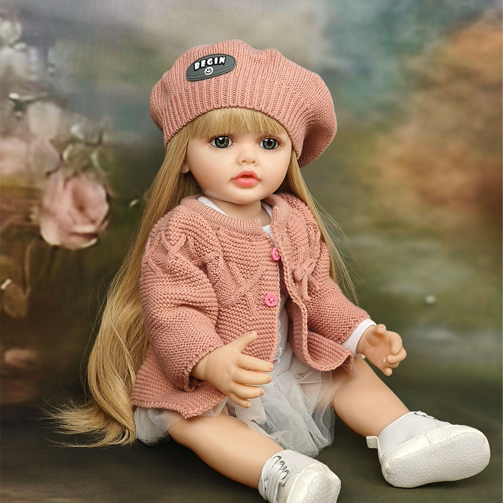 22 Inch with Full Vinyl Sound‑Sensor Reborn Doll, Engaging Companion Play Toy, Perfect Present for Kids & Adult Collectors on Special Days