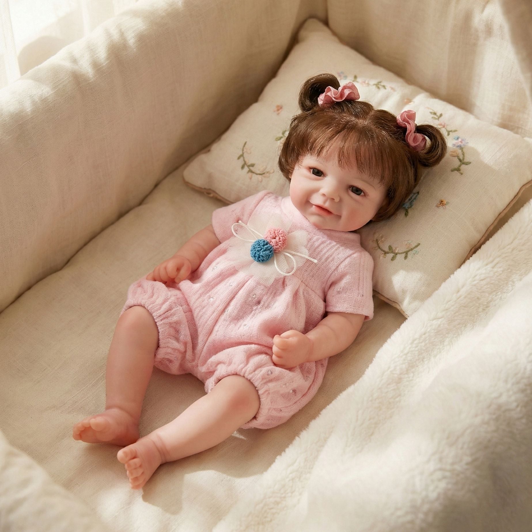12 inch with Full Solid Silicone reborn doll simulated baby kneading realistic feel stretchable gift