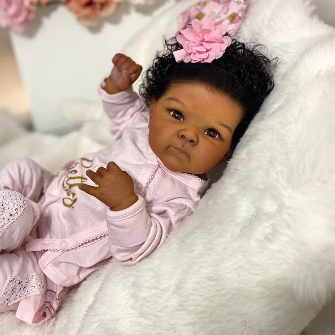 18 Inch with Full Vinyl Body Reborn Doll, Thoughtful Present for Children and Adult Doll Lovers