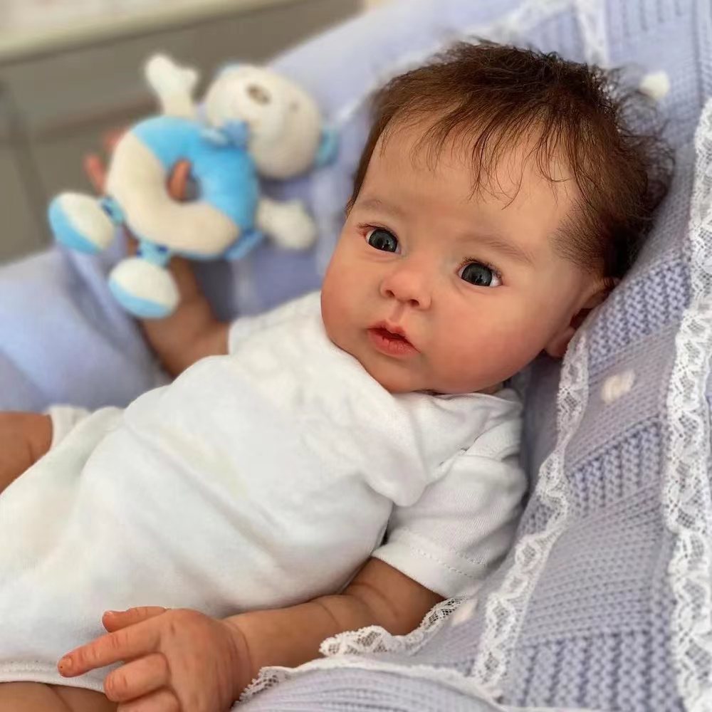 20 inch Reborn Dolls with Cloth Body Touch Soft lmplanted Hair Newborn Baby Dolls Toys for Girls Reborn Dolls