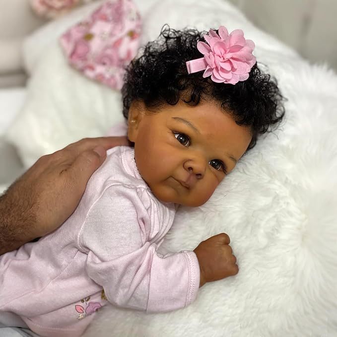 18 Inch with Full Vinyl Body Reborn Doll, Thoughtful Present for Children and Adult Doll Lovers
