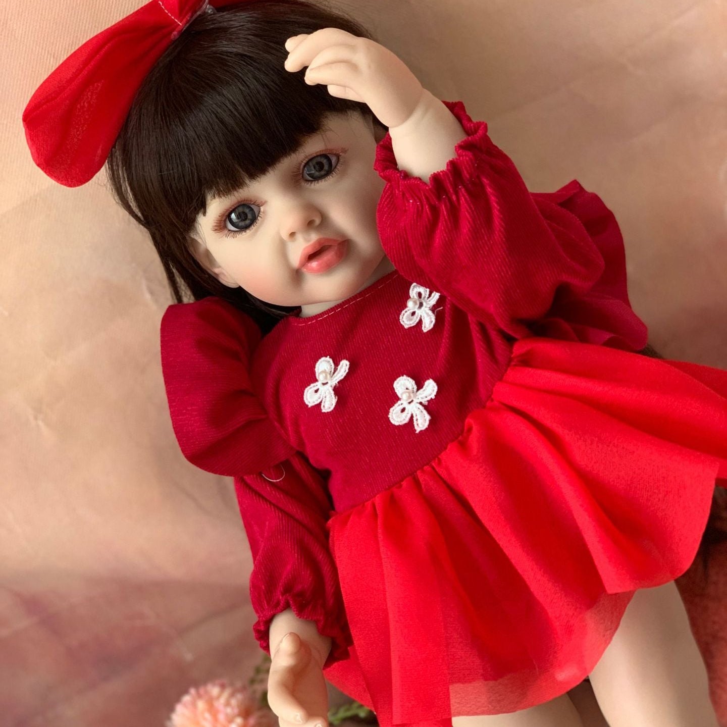 22 Inch with Full Vinyl Sound‑Sensor Reborn Doll, Interactive Companion Toy for Kids & Adults, Gift Choice for Birthdays & Holidays