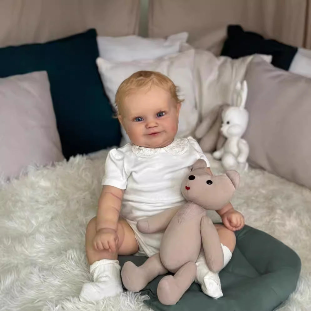 20/24inch Reborn Dolls with Cloth Body Touch Soft implanted Gold hair,  Newborn Baby Dolls Toys for Girls Reborn Dolls