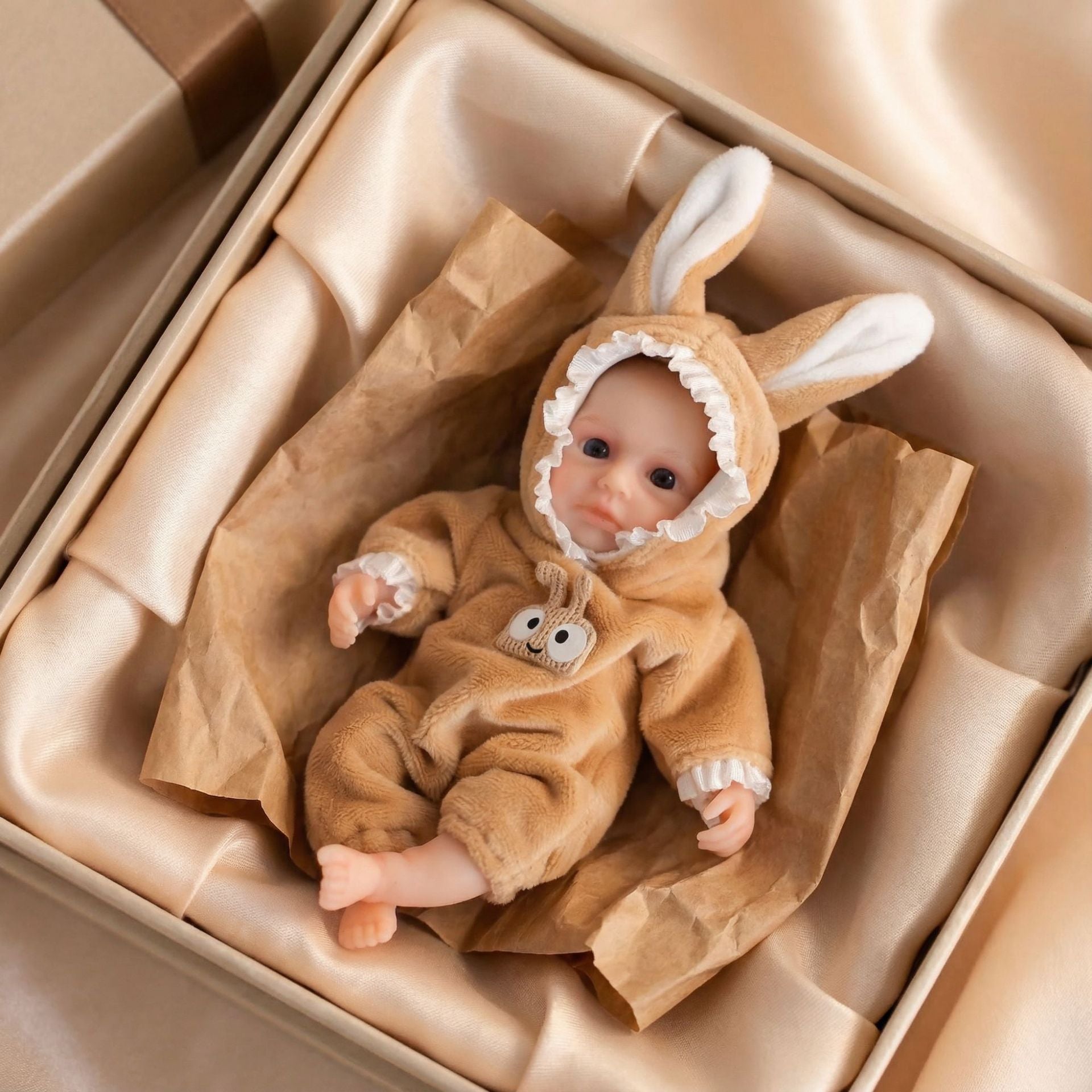 15CM Snail Small Ears Solid Silicone Rebirth Doll