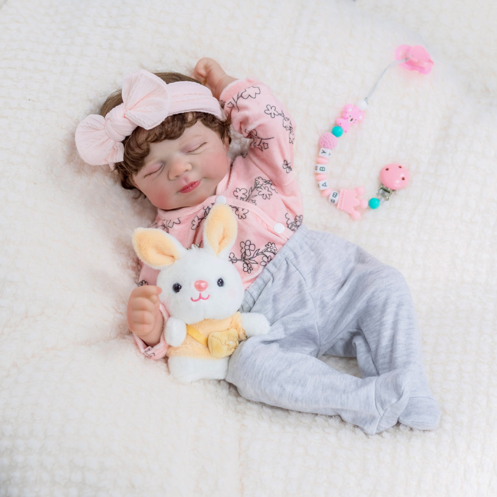 Sleeping Look 18 Inch with Full Vinyl Reborn Doll, Realistic Collectible Figure, Nice Pick for Birthday Celebrations and Holiday Gift Shopping
