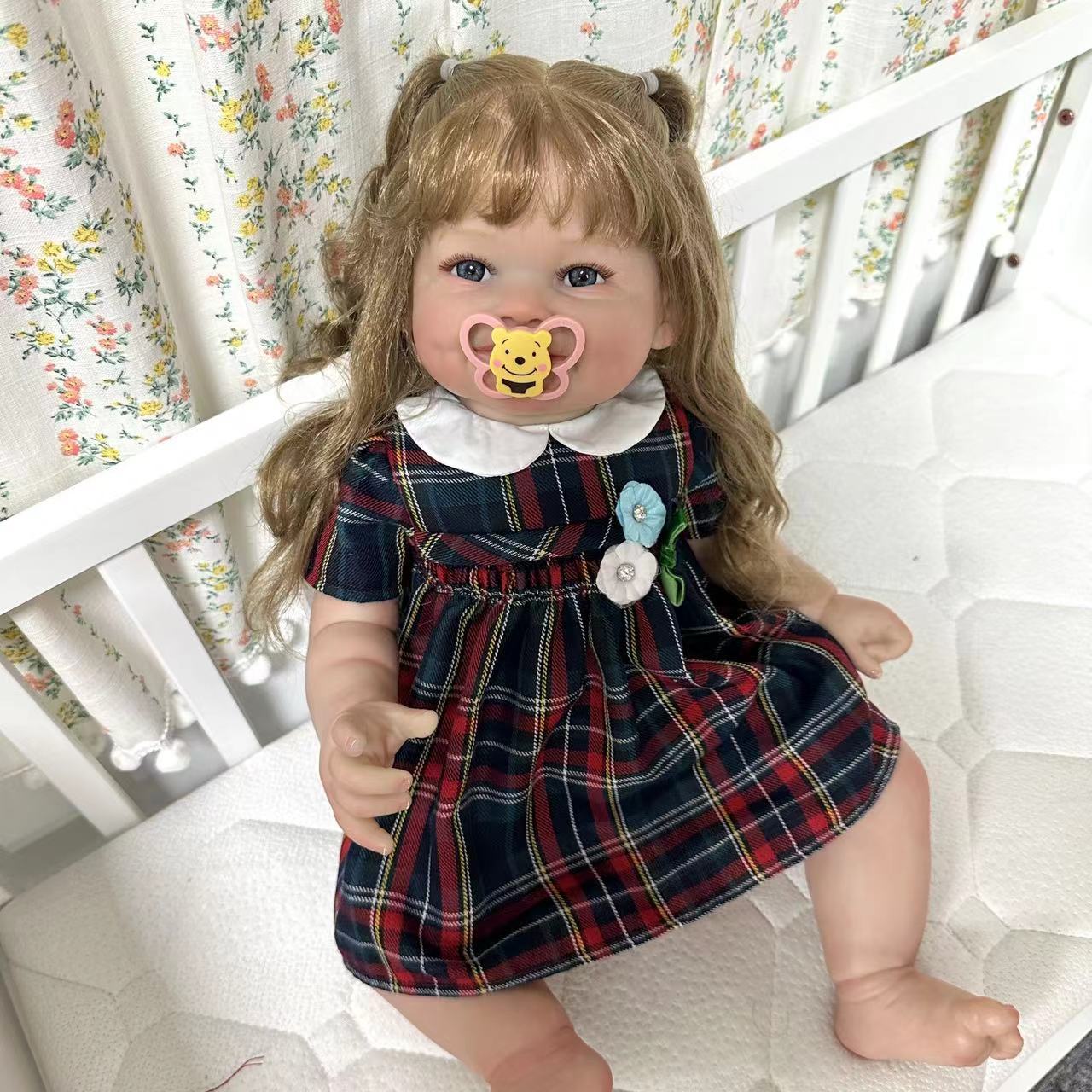 24inch Reborn Dolls with Cloth Body Touch Soft Smile Wine Nest Newborn Baby Dolls Toys for Girls Reborn Dolls