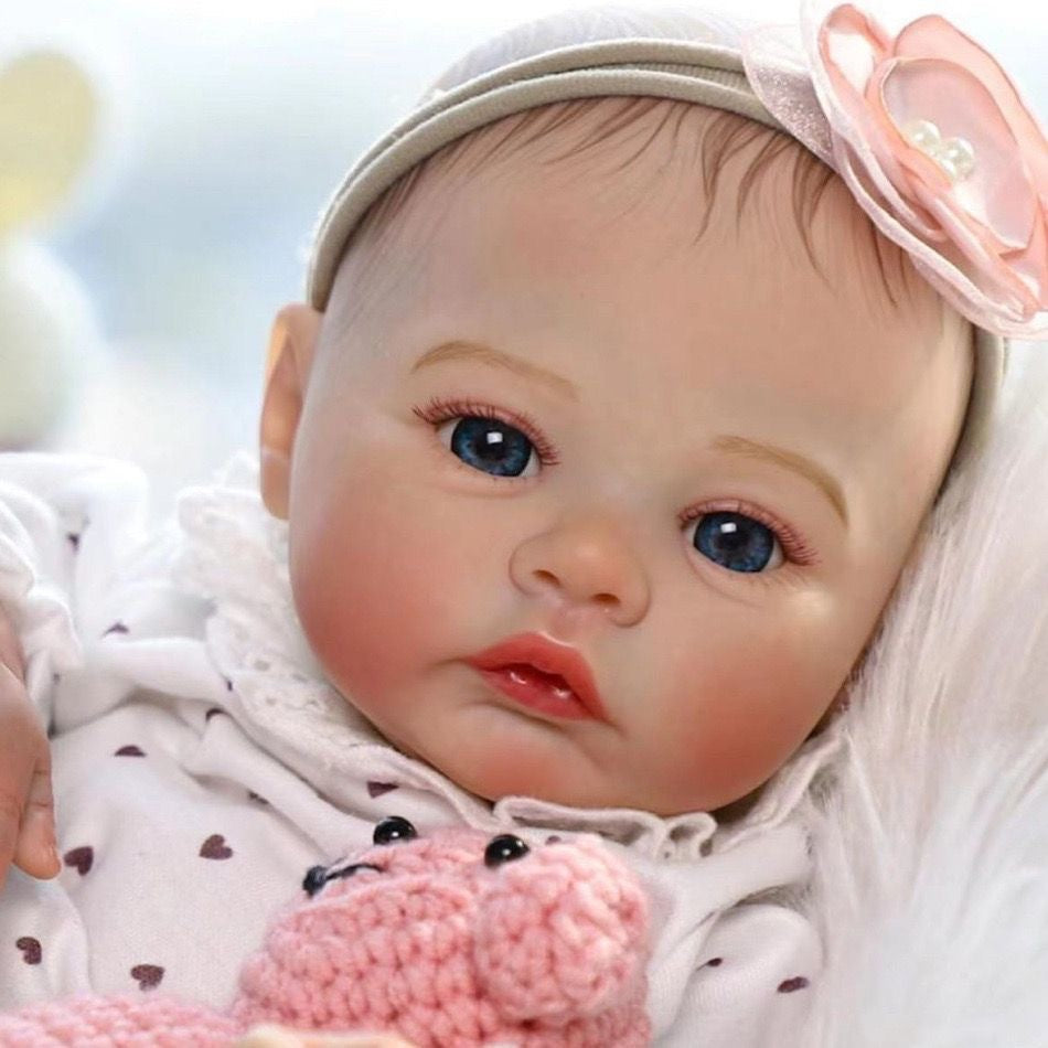 18 inch Newborn Reborn Doll With Cloth/Vinyl Body, Sweet Casual Outfit, Festival Companion Toy