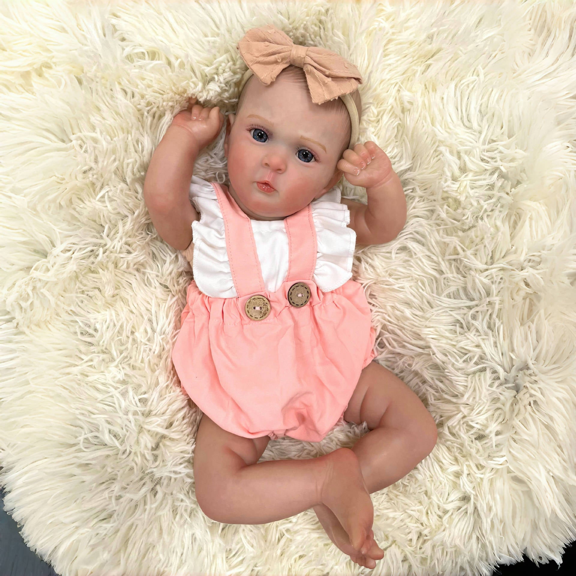 19Inch Realistic Reborn Baby Doll with Cloth Body Handcrafted Newborn Doll Gift Toy for Little Girls Collectors