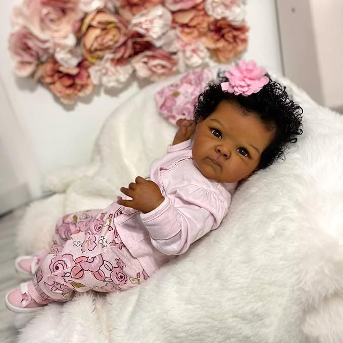 18 Inch with Full Vinyl Body Reborn Doll, Thoughtful Present for Children and Adult Doll Lovers