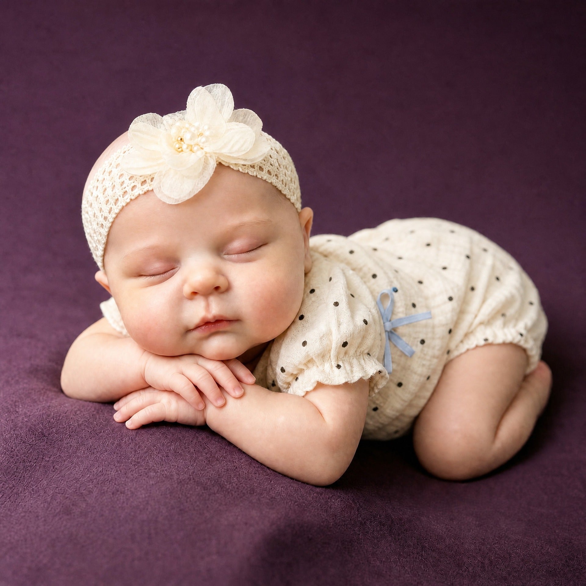 19 Inch Full Silicone Lifelike Doll, Delicate Floral‑decorated Accessory, Cherished Keepsake for Kids and Adult Doll Collectors