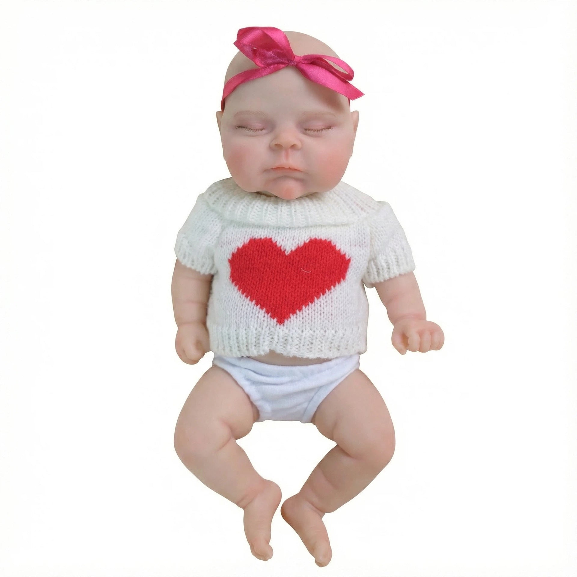 12 inch red heart-shaped pascale solid silicone reborn doll for children as a Christmas gift