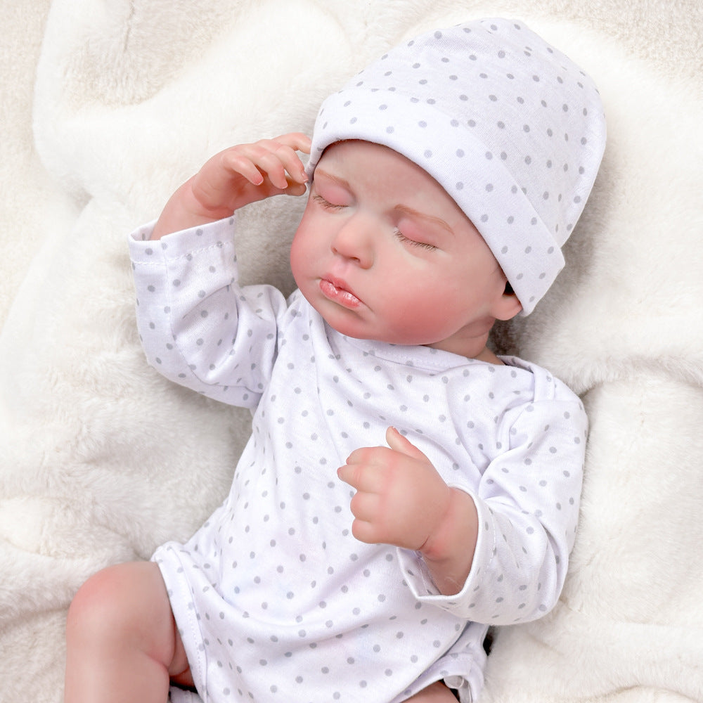 20 Inch Full Vinyl Sleeping Reborn Baby Doll, Handcrafted Realistic Features, Wonderful Holiday Gift for All Ages