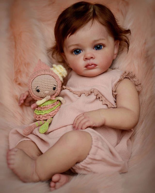 22inch Reborn Newborn Baby Dolls Real Look Toddler with Full vinyl Body Girl for gifts