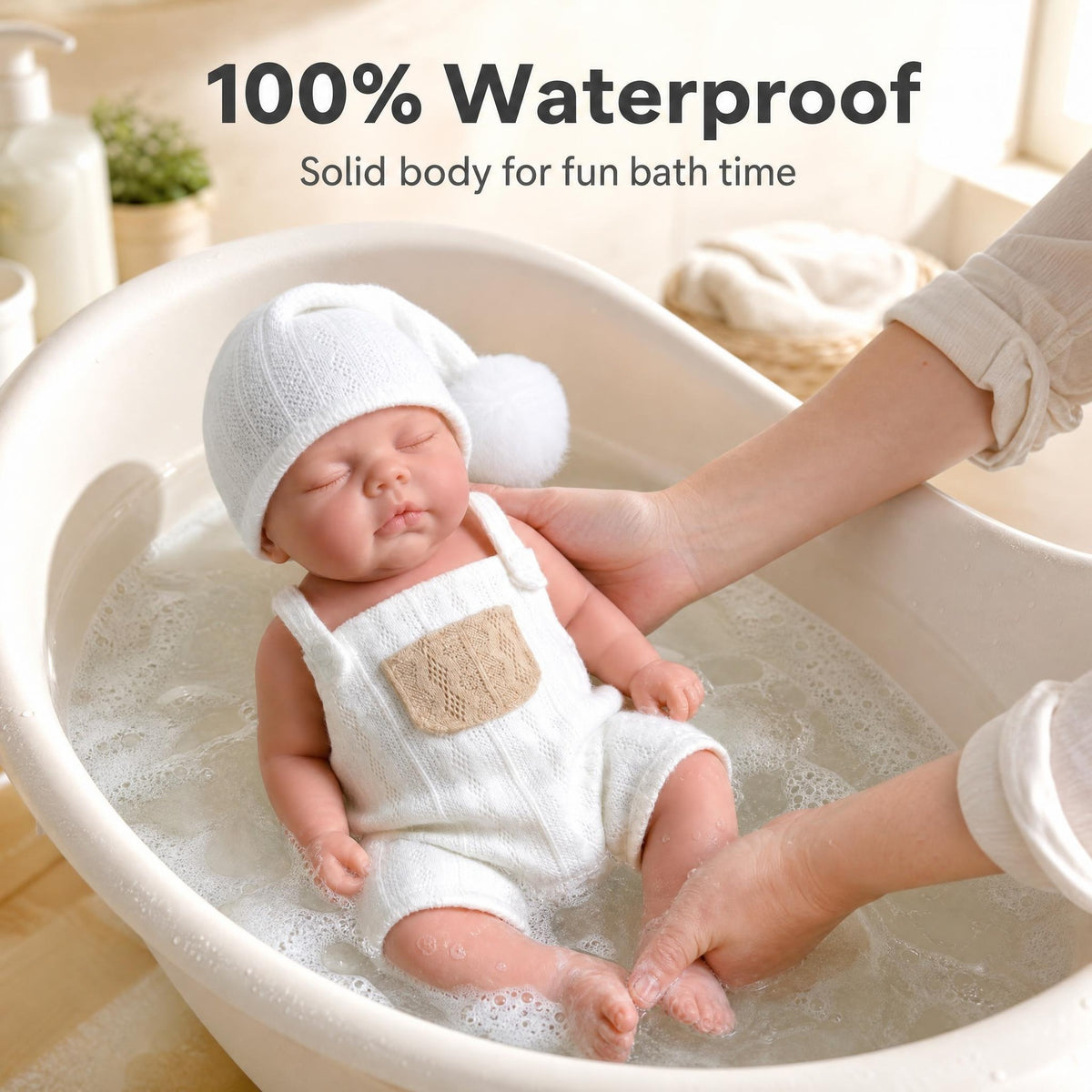 16 inch Reborn Baby Solid Silicone Body Lifelike Floppy Newborn Doll Xmas Gift