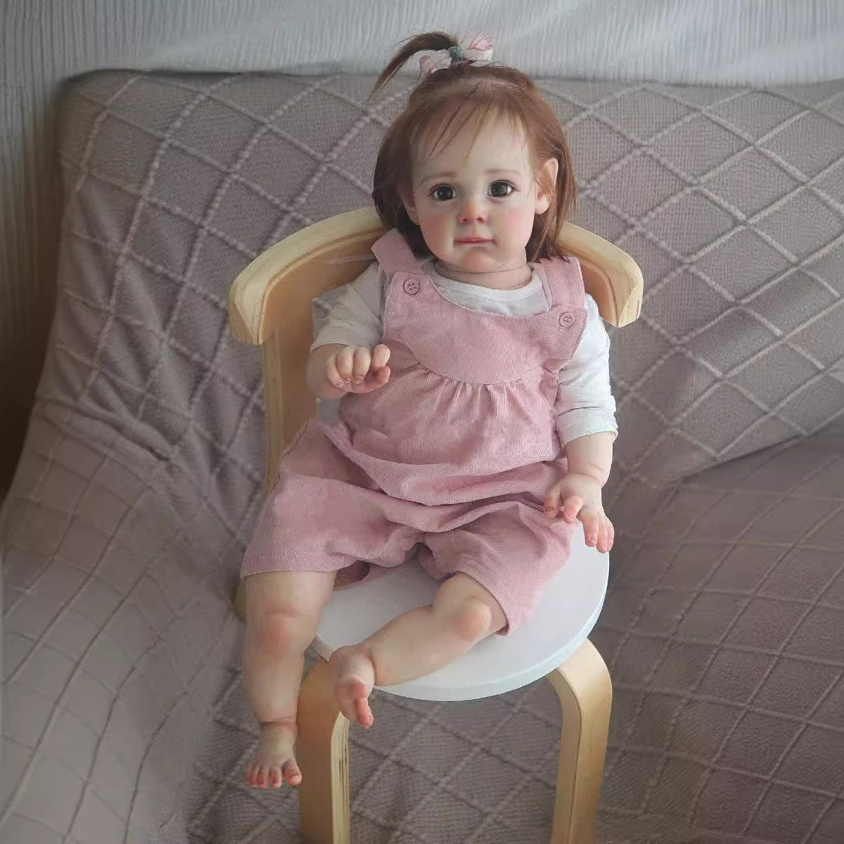 24inch Reborn Baby Dolls Girl Toddler Handmade with Cloth Body Lifelike Newborn Gift Doll
