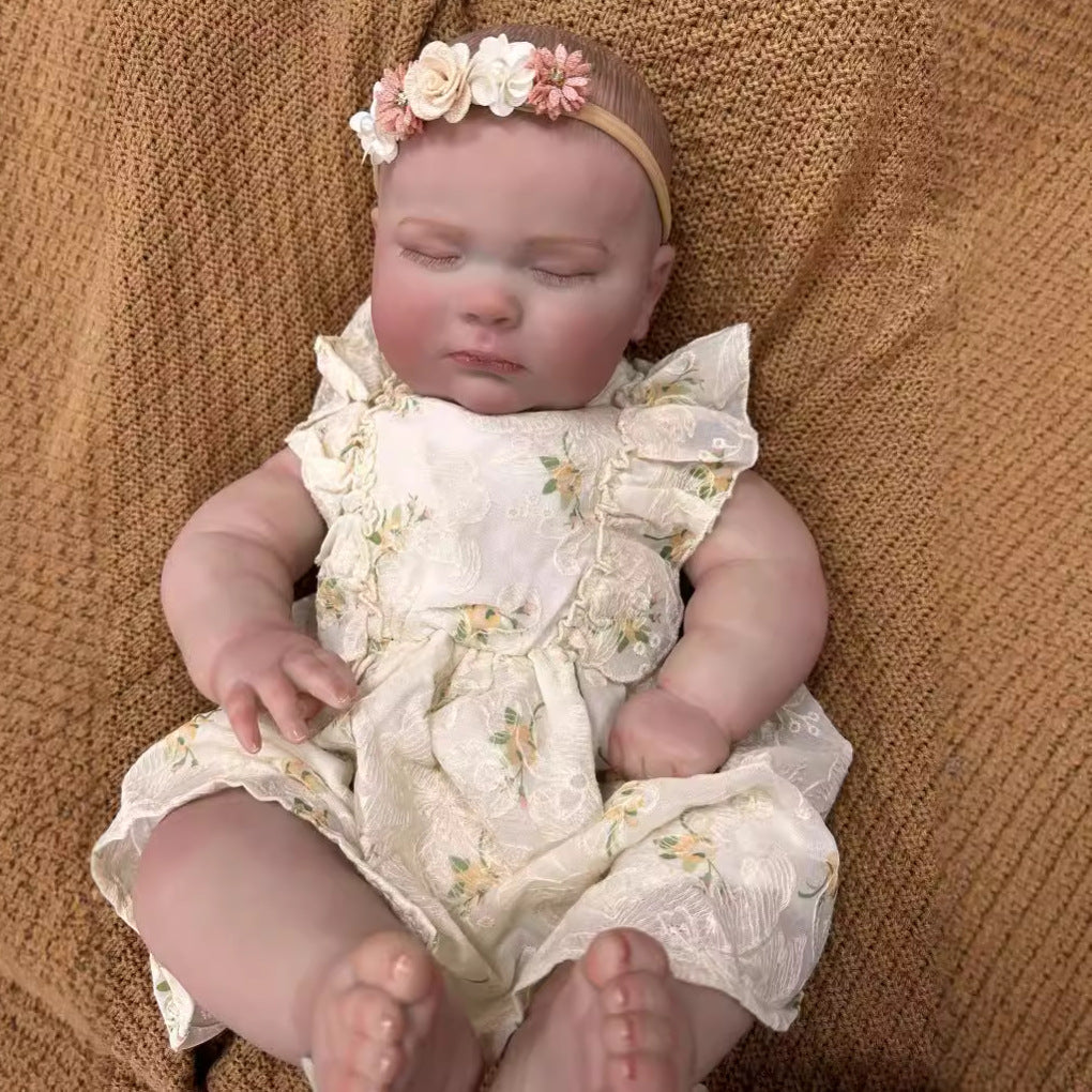 24Inch Realistic Reborn Newborn Doll with Cloth Body Detailed 3D Skin Handmade Collectible Doll Toy for Girls & Doll Lovers
