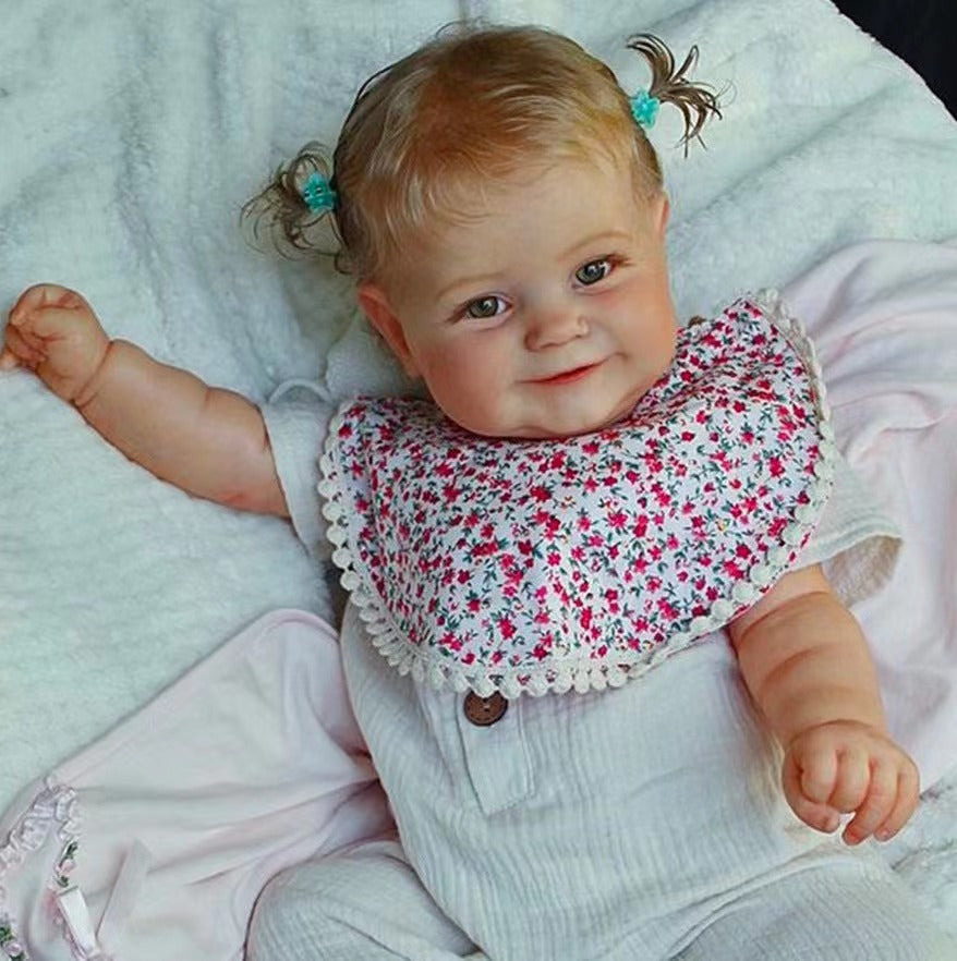 24inch Reborn Doll Cloth Body Lifelike with Visible Veins Real Doll for gifts
