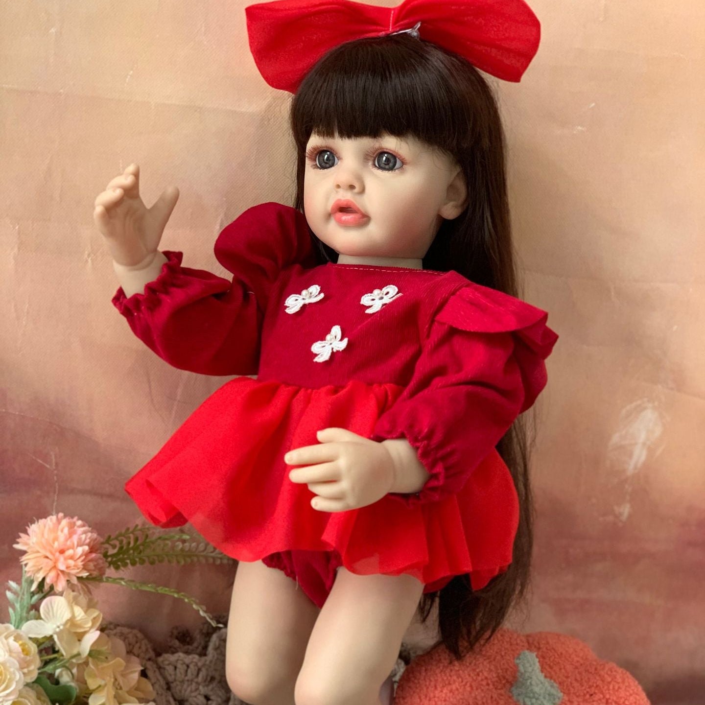 22 Inch with Full Vinyl Sound‑Sensor Reborn Doll, Interactive Companion Toy for Kids & Adults, Gift Choice for Birthdays & Holidays