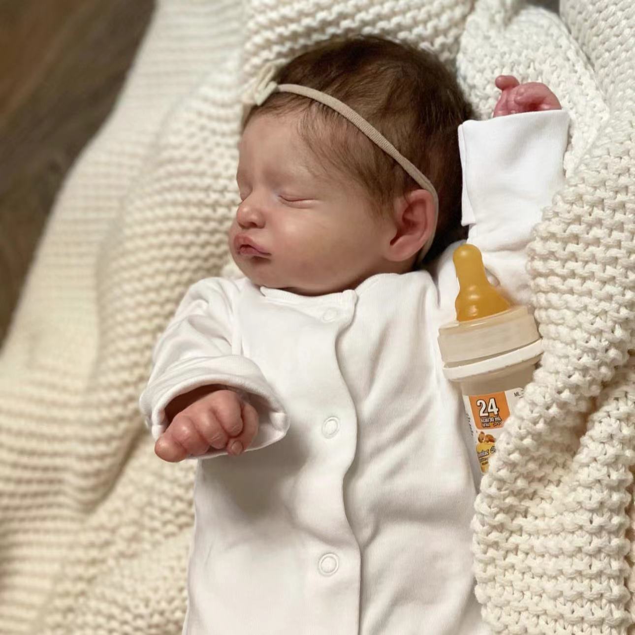 19inch Reborn Dolls with Cloth Body Touch Soft Newborn Baby Dolls Toys for Girls